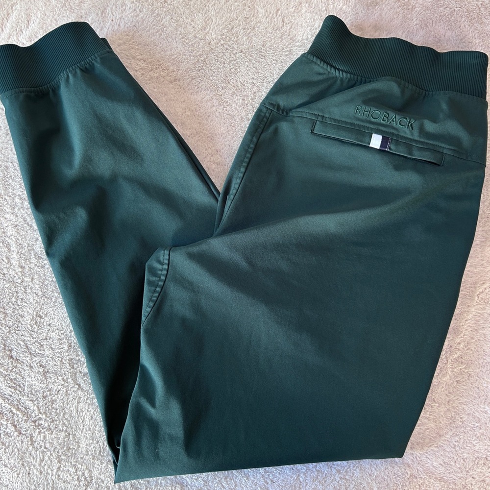 Rhoback Delta Performance Joggers Mens size Large Forest Green Golf Pants NWOT